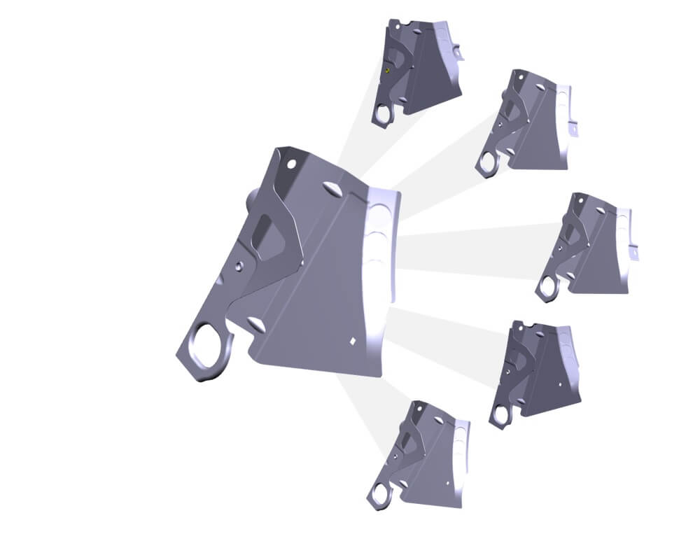 Exemplarische Grafik für den Einsatz von KI für geometrische Ähnlichkeitssuche