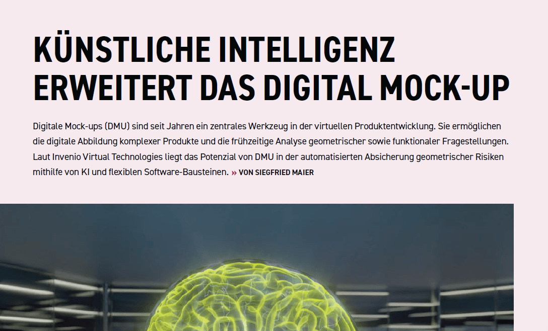 Künstliche Intelligenz erweitert das digital Mock-Up